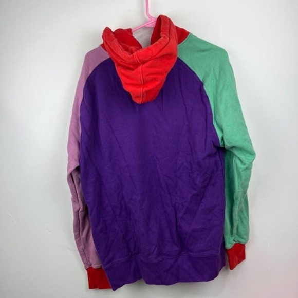 Teddy Fresh Colorblock Multi color 100% cotton Hoodie size medium - Picture 5 of 7